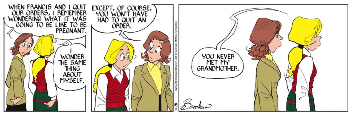 9 Chickweed Lane for 11-28-2022 A former religious Sister and a school girl discuss pregnancy